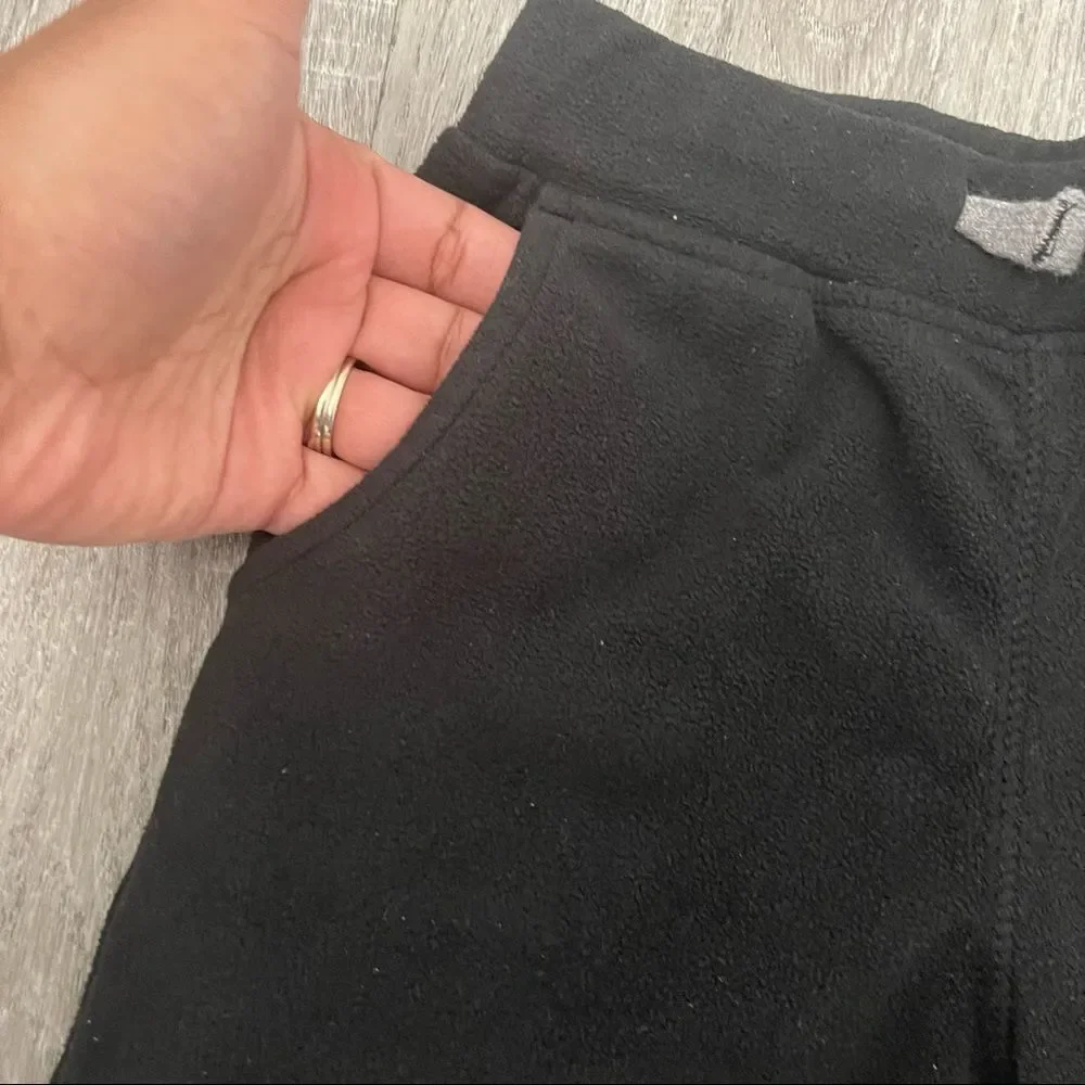 Carter’s Kid’s Black Pull On Drawstring Fleece Straight Leg Sweatpants Size 4